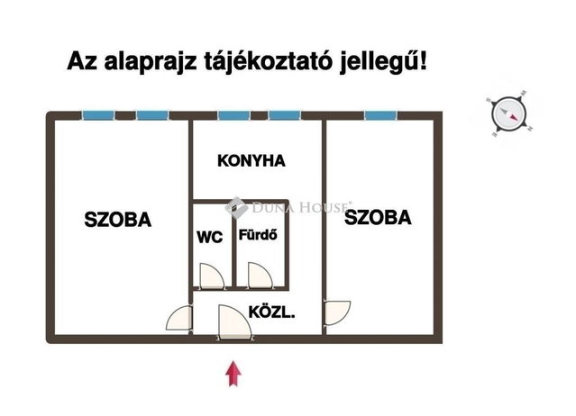 Eladó téglalakás, Monoron 45 M Ft, 2 szobás