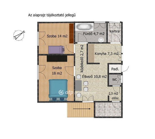 Eladó családi ház, Tasson 37 M Ft, 2 szobás