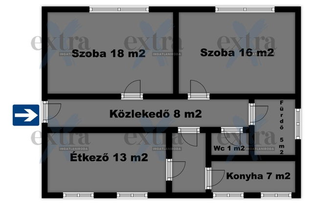 Eladó családi ház, Bakson 26.9 M Ft, 2 szobás