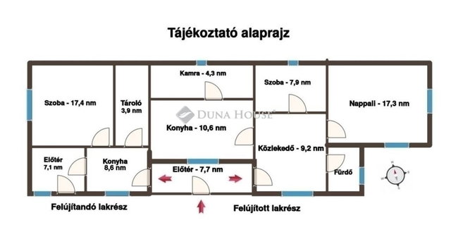 Eladó családi ház, Budapesten, XVIII. kerületben 89.5 M Ft