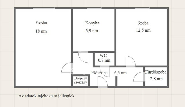 Eladó panellakás, Komlón 19.5 M Ft, 2 szobás