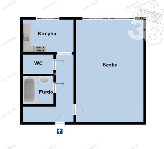 Eladó panellakás, Kecskeméten 34.9 M Ft, 1 szobás