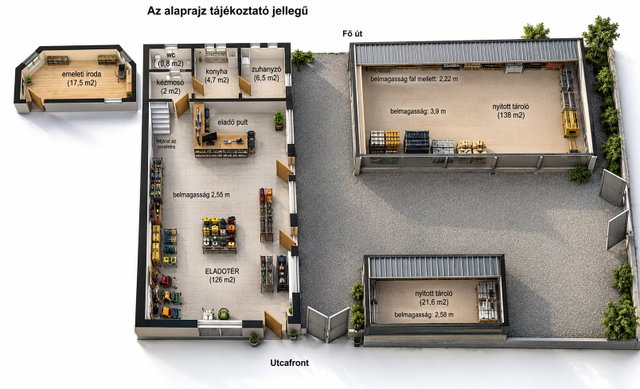 Eladó ipari ingatlan, Dömsödön, Tassi úton 250 M Ft, 3 szobás