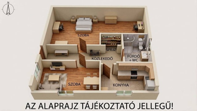 Eladó családi ház, Dunaharasztin 55.9 M Ft, 2 szobás
