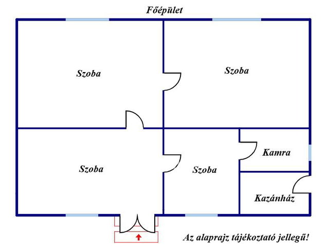 Eladó családi ház, Tiszaföldváron 16.5 M Ft, 3+1 szobás