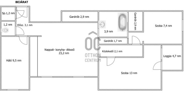 Eladó téglalakás, Pakson 65.9 M Ft, 3 szobás
