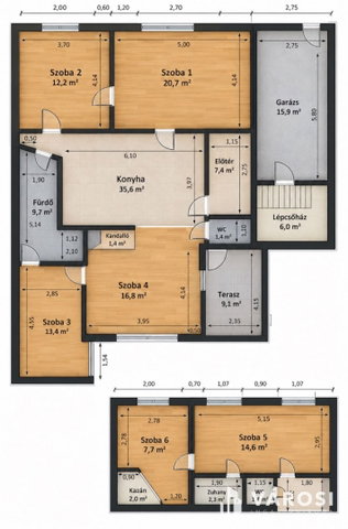 Eladó családi ház, Pécsett 182.5 M Ft, 6 szobás