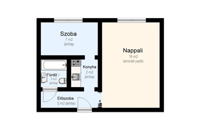 Kiadó panellakás, albérlet, Miskolcon 95 E Ft / hó, 2 szobás