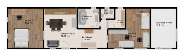 Eladó családi ház, Pázmándon 69.5 M Ft, 2 szobás