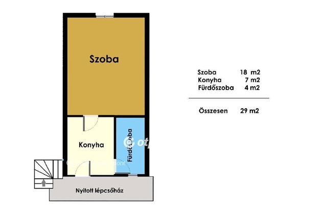 Eladó téglalakás, Pápán 5 M Ft, 1 szobás