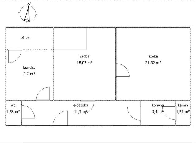 Eladó családi ház, Rádfalván 12.8 M Ft, 2 szobás