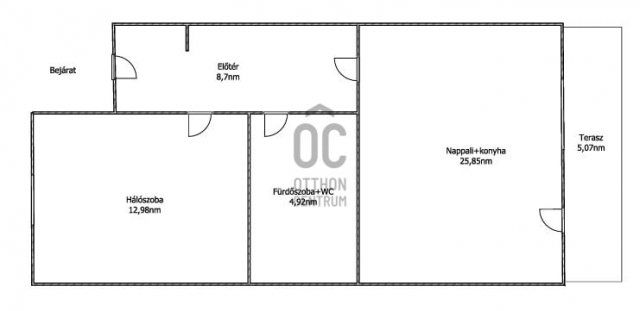 Eladó téglalakás, Komáromban 34.23 M Ft, 2 szobás