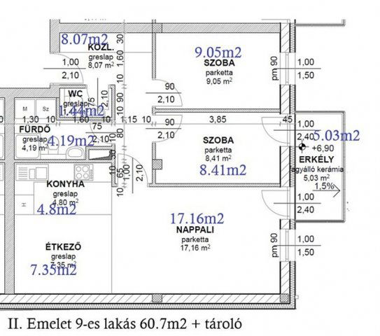 Eladó téglalakás, Érden 77.99 M Ft, 3 szobás