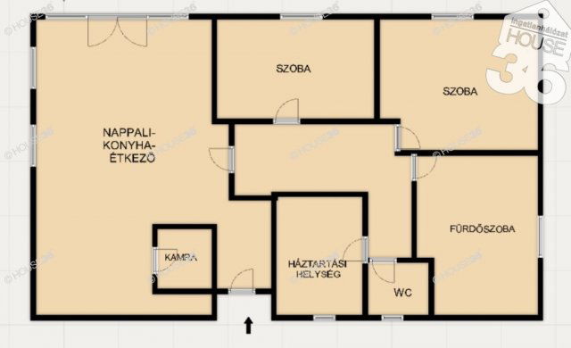 Eladó családi ház, Kecskeméten 37.8 M Ft, 3 szobás