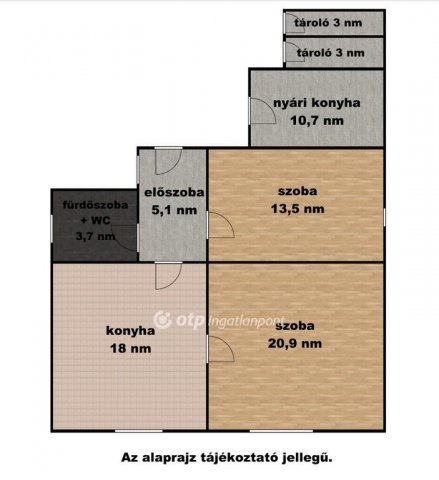 Eladó családi ház, Mezőtúron 18.5 M Ft, 2 szobás