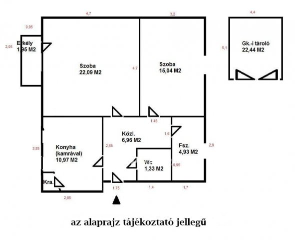Eladó téglalakás, Szegeden 74.9 M Ft, 2 szobás