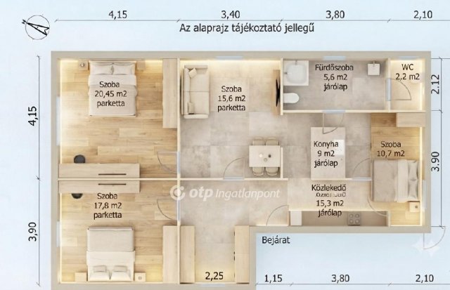 Eladó családi ház, Dunaszegen 45.9 M Ft, 3+1 szobás