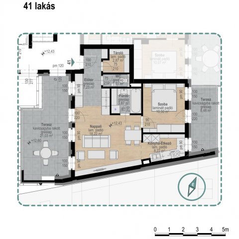 Eladó téglalakás, Kecskeméten, Jókai utcában 98 M Ft, 2 szobás