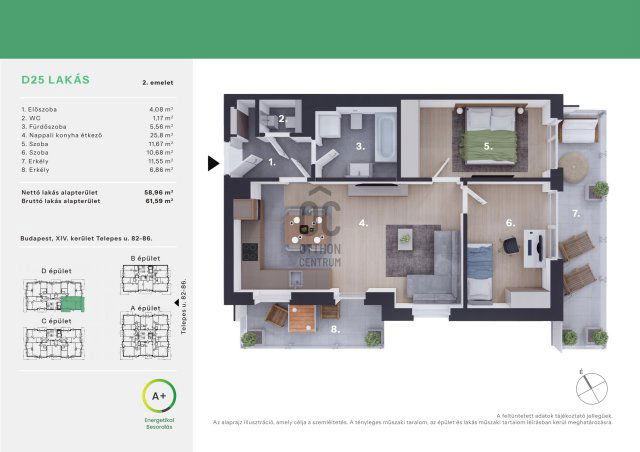 Eladó téglalakás, Budapesten, XIV. kerületben 114.5 M Ft