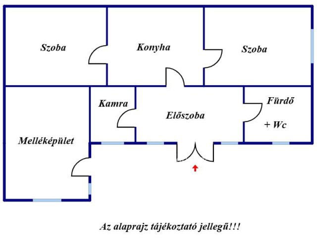 Eladó családi ház, Tiszaföldváron 6.999 M Ft, 2 szobás