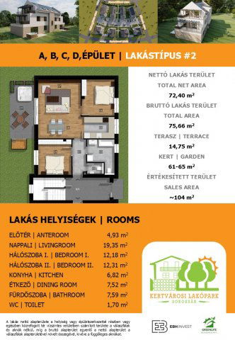 Eladó téglalakás, Budapesten, XXIII. kerületben 109.9 M Ft