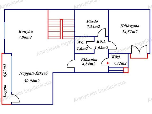 Eladó téglalakás, Békéscsabán, Vécsey utcában 81.99 M Ft