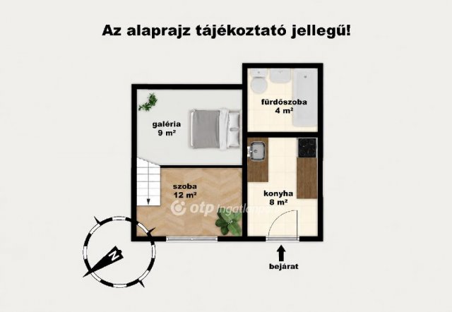 Eladó téglalakás, Budapesten, VIII. kerületben 40 M Ft, 1 szobás