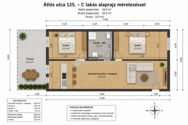 Eladó téglalakás, Budapesten, XX. kerületben 73 M Ft, 3 szobás