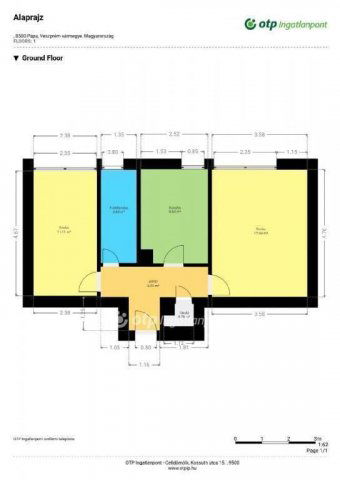 Eladó téglalakás, Pápán 33.95 M Ft, 1+1 szobás