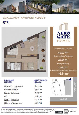 Eladó téglalakás, Budapesten, XIX. kerületben, Tompa utcában