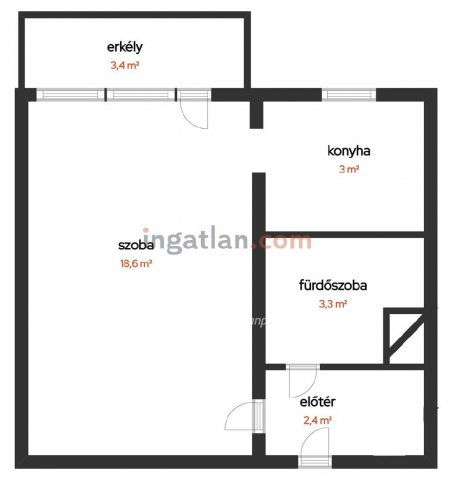 Eladó panellakás, Salgótarjánban 6.2 M Ft, 1 szobás