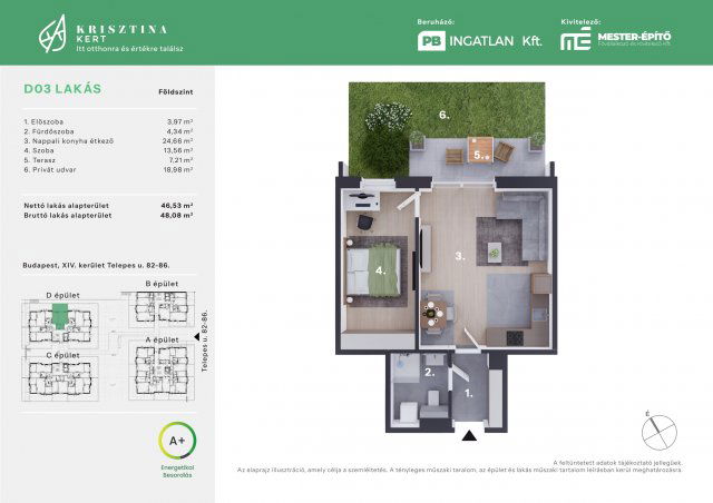 Eladó téglalakás, Budapesten, XIV. kerületben, Telepes utcában