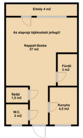 Eladó téglalakás, Szegeden 35.9 M Ft, 1 szobás