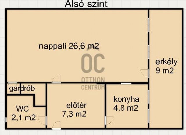 Eladó téglalakás, Zalaegerszegen 44.9 M Ft, 3 szobás