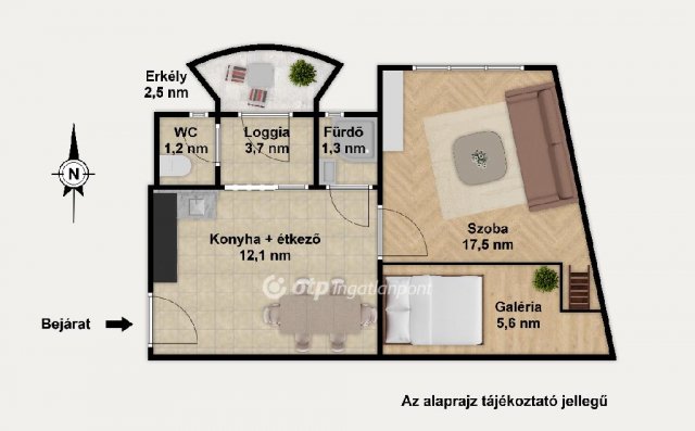 Eladó téglalakás, Budapesten, VIII. kerületben 49 M Ft, 1 szobás