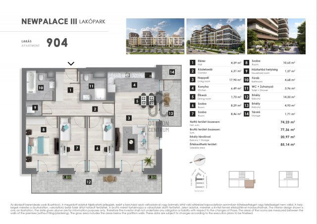 Eladó téglalakás, Budapesten, XIII. kerületben 149.81 M Ft