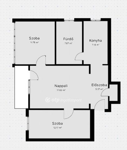 Eladó téglalakás, Pápán 49.9 M Ft, 3 szobás