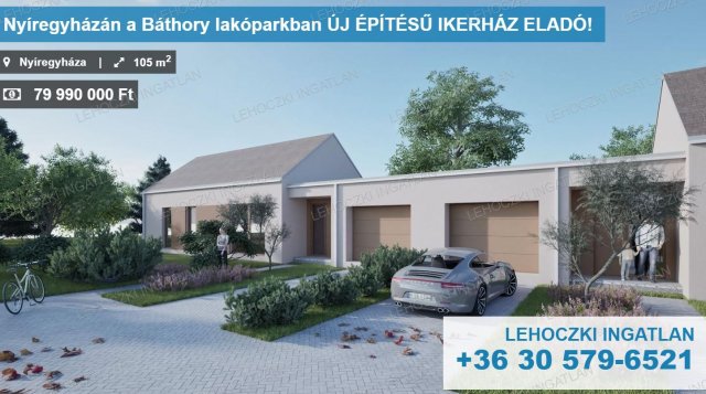 Eladó ikerház, Nyíregyházán 79.99 M Ft, 4 szobás