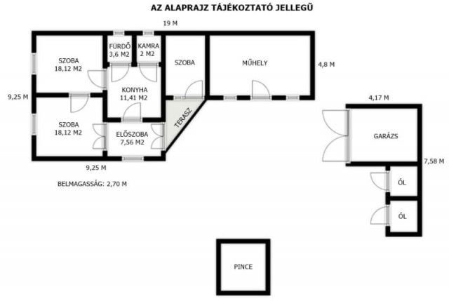 Eladó családi ház, Dabason 49.9 M Ft, 2+1 szobás