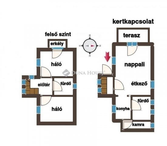 Eladó ikerház, Budapesten, II. kerületben 165 M Ft, 3 szobás