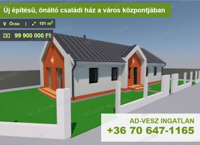 Eladó családi ház, Ócsán 99.9 M Ft, 1+4 szobás