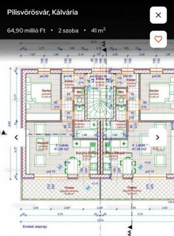 Eladó téglalakás, Pilisvörösváron 85.9 M Ft, 2 szobás