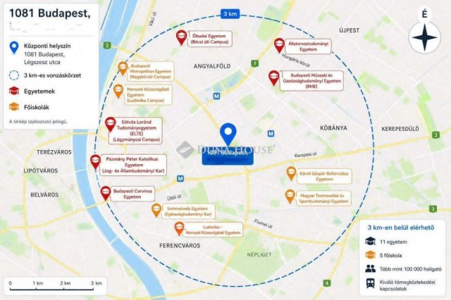 Eladó téglalakás, Budapesten, VIII. kerületben 85 M Ft, 3 szobás