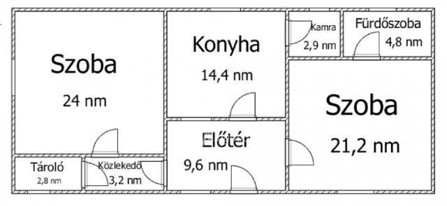 Eladó családi ház, Kisszőlősön 8.8 M Ft, 2 szobás