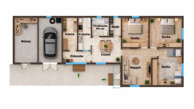 Eladó családi ház, Baján 51 M Ft, 3+1 szobás