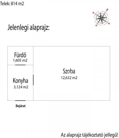 Eladó nyaraló, Verőcén 18 M Ft, 1 szobás / költözzbe.hu