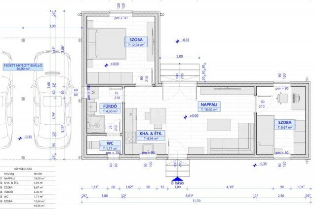 Eladó családi ház, Helvécián 49.9 M Ft, 2 szobás