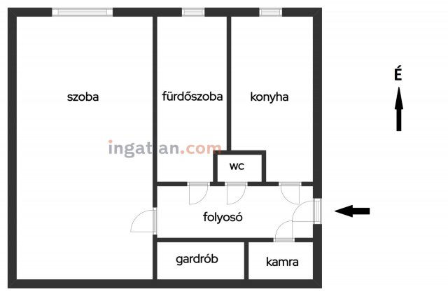 Eladó téglalakás, Miskolcon 21.9 M Ft, 1 szobás