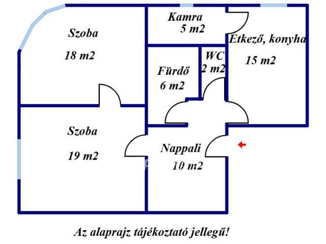 Eladó téglalakás, Békéscsabán 37.9 M Ft, 2 szobás