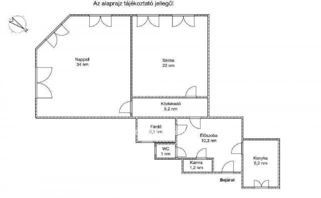 Eladó téglalakás, Győrött 89.8 M Ft, 2 szobás